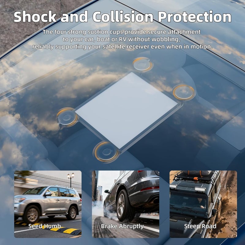 DAIERTEK Starlink Mini Suction Cup Mount, Starlink Mini Sunroof Mount, Waterproof, for Car, Rv, Grey - Image 3